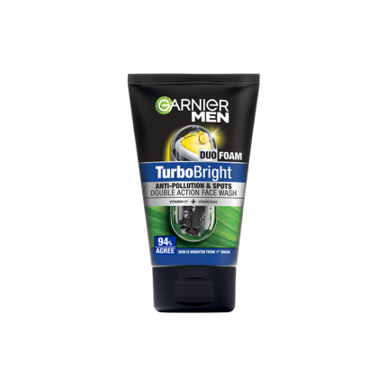 Garnier Men Turbo Bright Super Duo Foam Face Wash 100ml