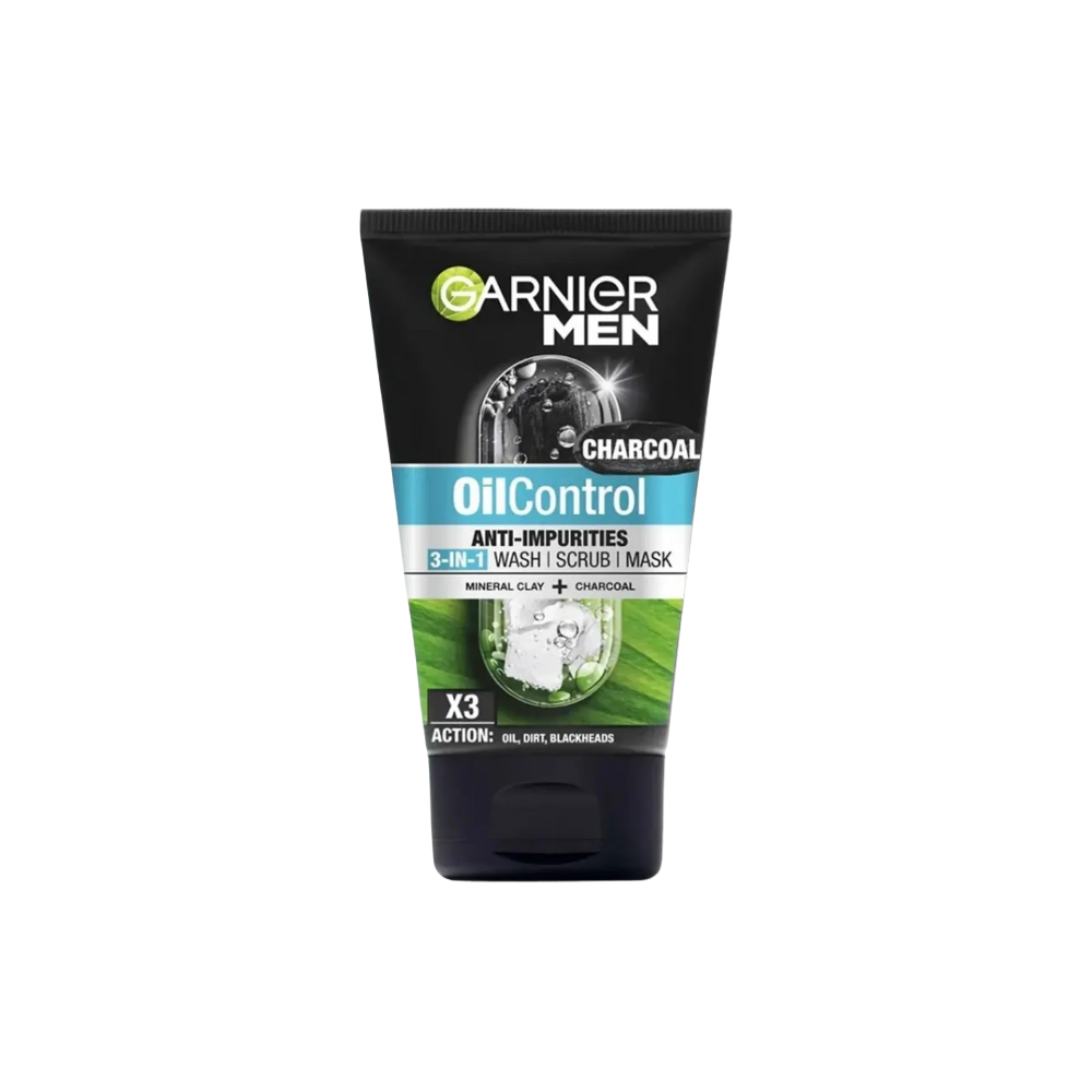 Garnier Men Oil Control 3 in 1 Charcoal 100ml Garnier Men Oil Control 3 in 1 Charcoal 100ml - Image 1