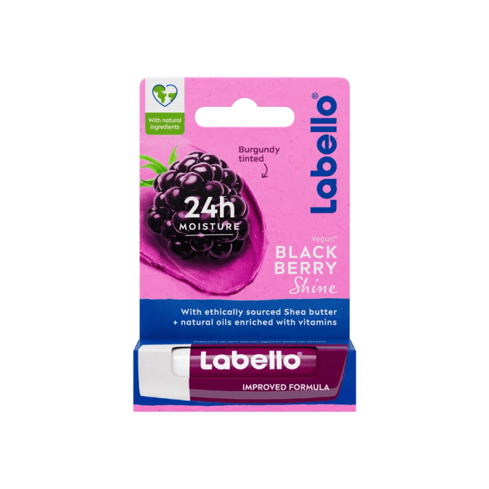 Labello 24h Moisture Blackberry Shine Lip Balm 4.8g - Image 1