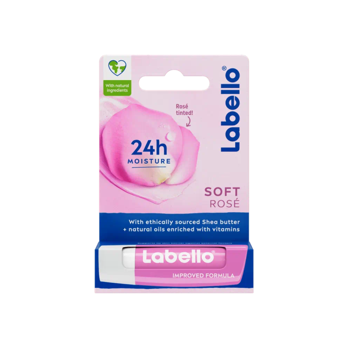 Labello 24h Moisture Lip Balm Soft Rose 4.8g - Image 1