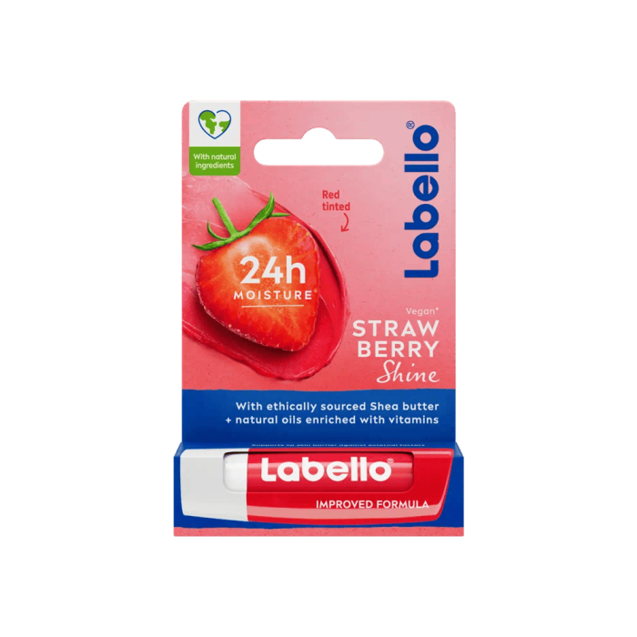 Labello 24h Moisture Strawberry Shine Lip Balm 4.8g - Image 1