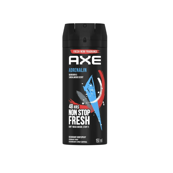 ADRENALIN.png Axe Body Spray 150ml – Adrenalin - Image 1
