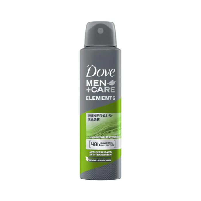 Dove Men Care Elements Minerals + Sage Dry Spray Antiperspirant Deodorant 250 ml - Image 1